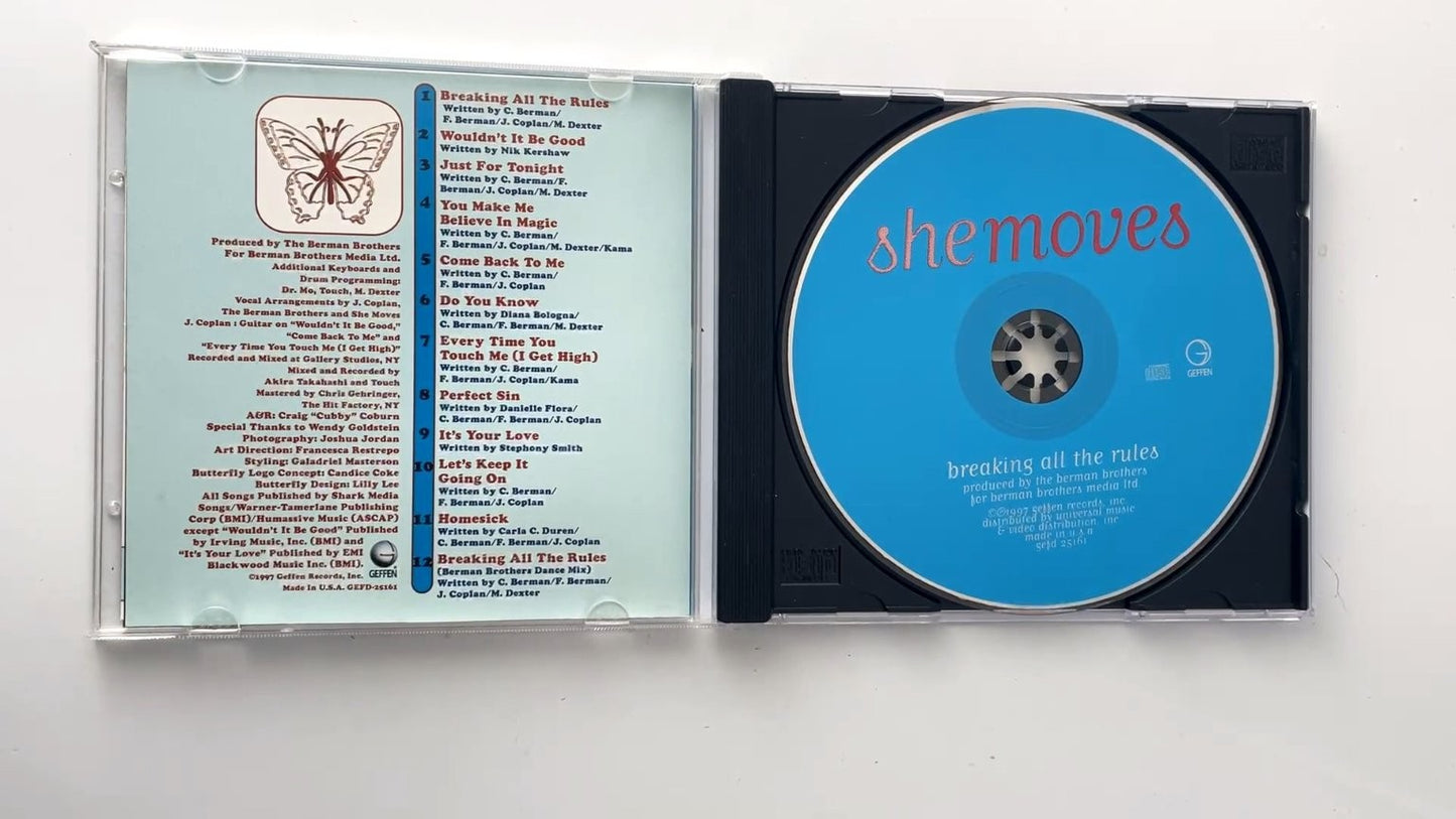 She Moves - Breaking All The Rules CD 1997 Dance Pop Geffen