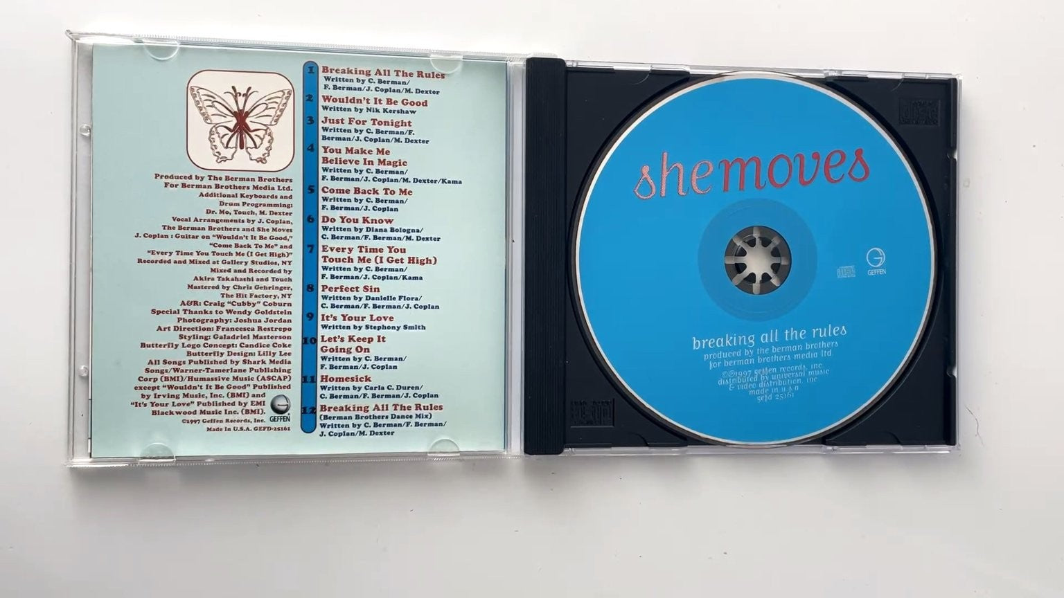 She Moves - Breaking All The Rules CD 1997 Dance Pop Geffen