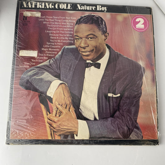 Vintage Nat King Cole Nature Boy 2xLP Black Vinyl 12" Pickwick Jazz Vocal Album