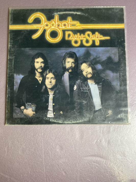 Vintage Foghat Night Shift 12in Black Vinyl LP 1976 Bearsville Blues Hard Rock