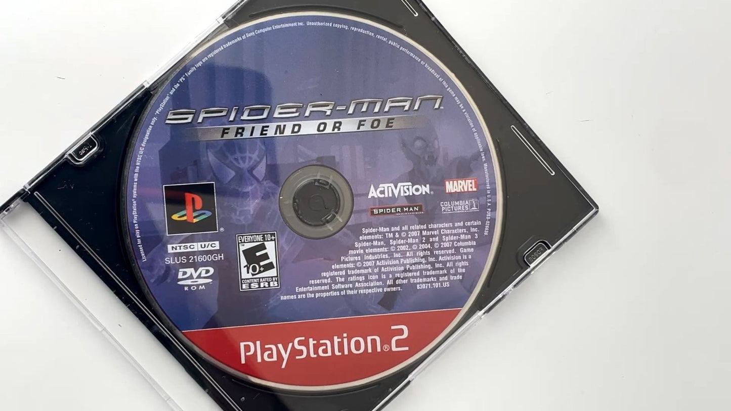 Spider-Man Friend or Foe PlayStation 2 Video Game Marvel Activision DISC ONLY