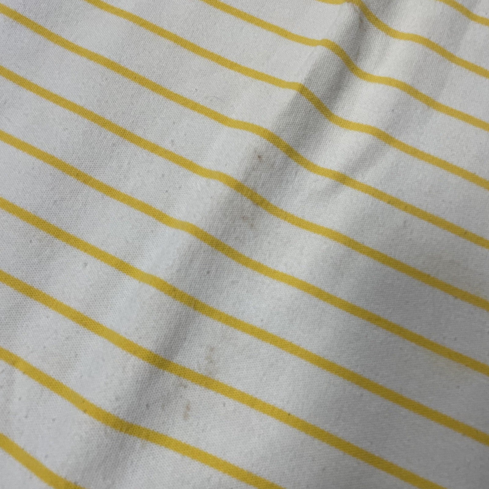 Vintage Mickey & Co Shirt Mens Large White Yellow Striped Polo Disney Mickey 90s