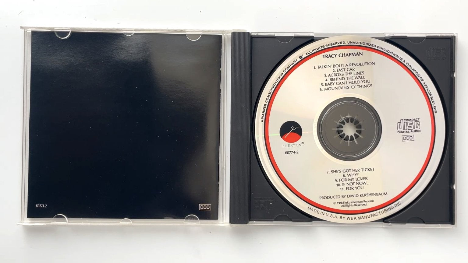 Tracy Chapman - Tracy Chapman CD 1988 Debut Folk Rock Elektra