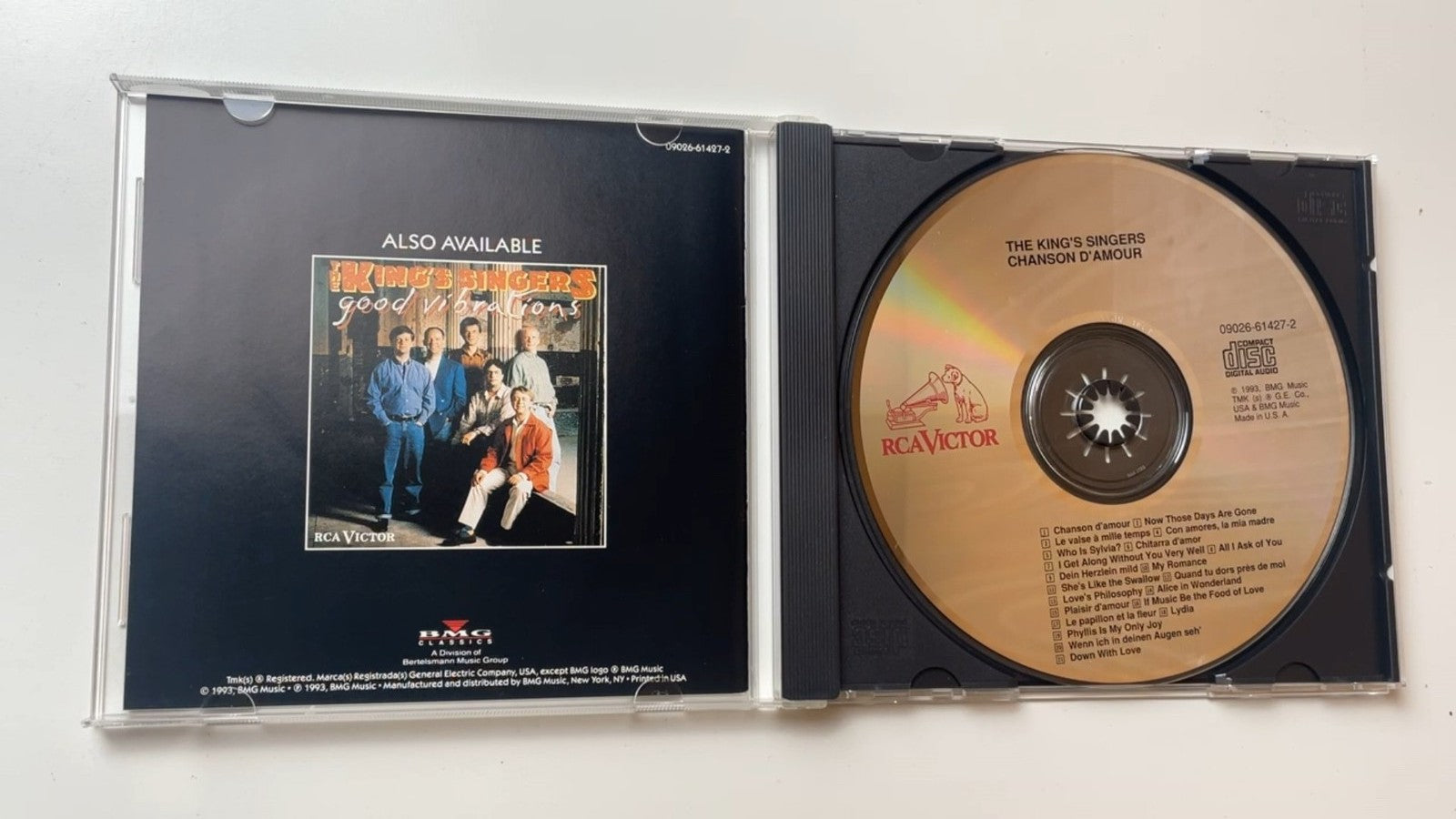 The King's Singers - Chanson d'Amour CD 1993 RCA Victor Classical