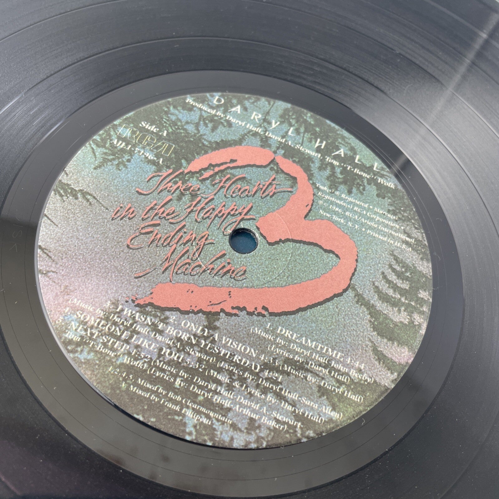 Vintage Daryl.Hall Three Hearts In The Happy Ending Machine Vinyl 1986