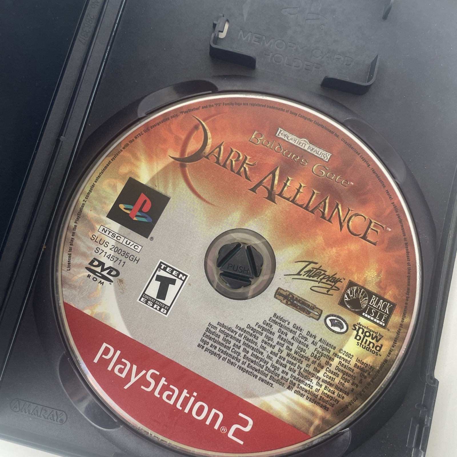 Baldur's Gate: Dark Alliance (PlayStation 2, 2005)  No Manual Greatest Hits