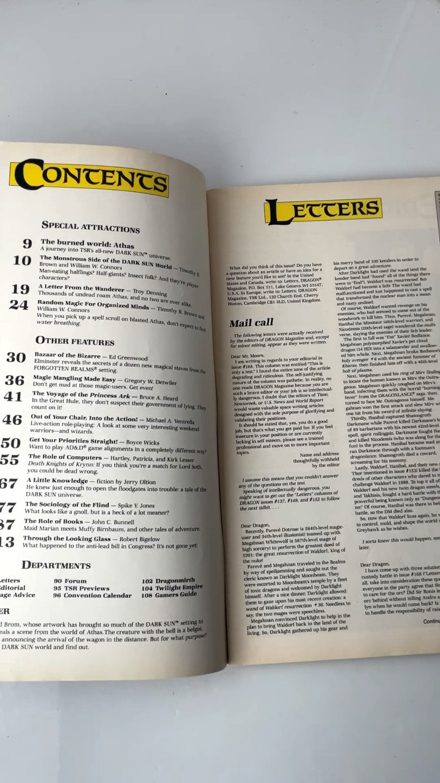Dragon Magazine #173 TSR 1991 Dark Sun Illustrated RPG