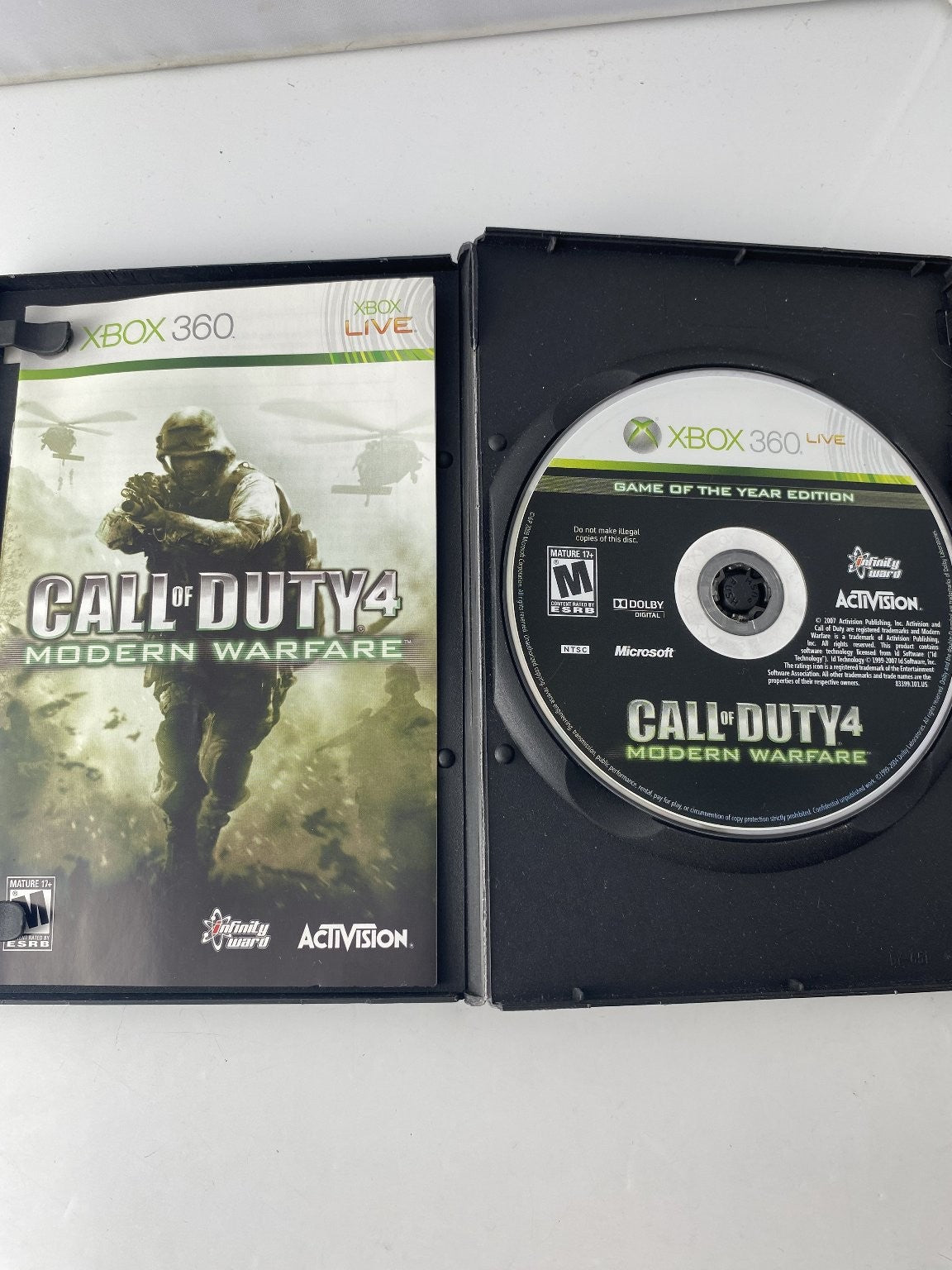 Call of Duty 4: Modern Warfare Game of the Year Edition Xbox 360 Video Game NTSC