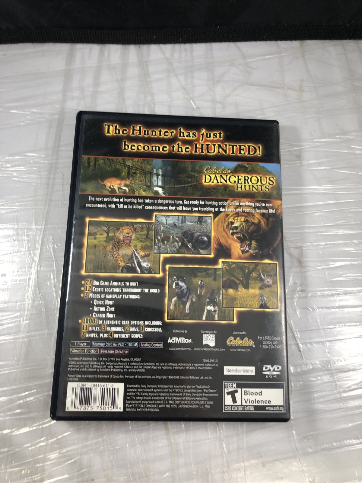 Cabela's Dangerous Hunts Sony Playstation 2 CIB Tested And Works Free Shipping 