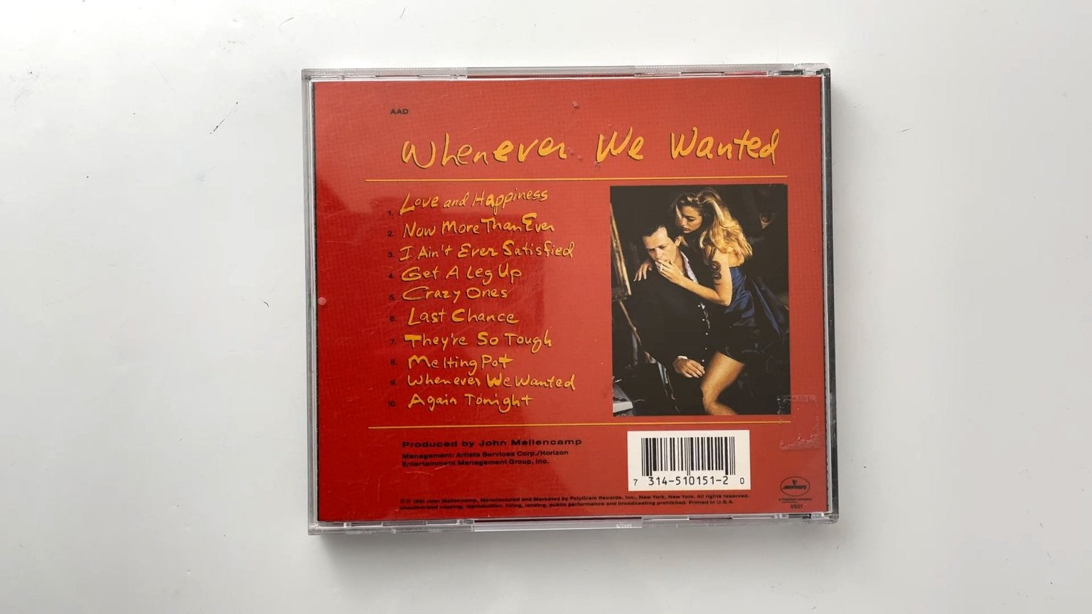 John Mellencamp - Whenever We Wanted CD 1991 Rock Mercury