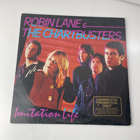 PROMO stamp Warner 1981 ROBIN LANE & THE CHARTBUSTERS Imitation Life lp vinyl