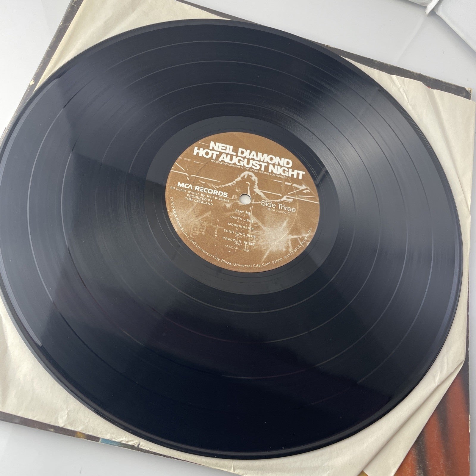 Neil Diamond - Hot August Night Vinyl Records 1972, MCA Records MCA 2-8000 EX!