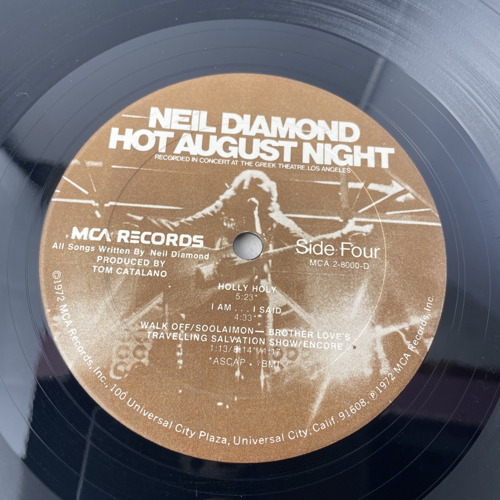 Neil Diamond - Hot August Night Vinyl Records 1972, MCA Records MCA 2-8000 EX!