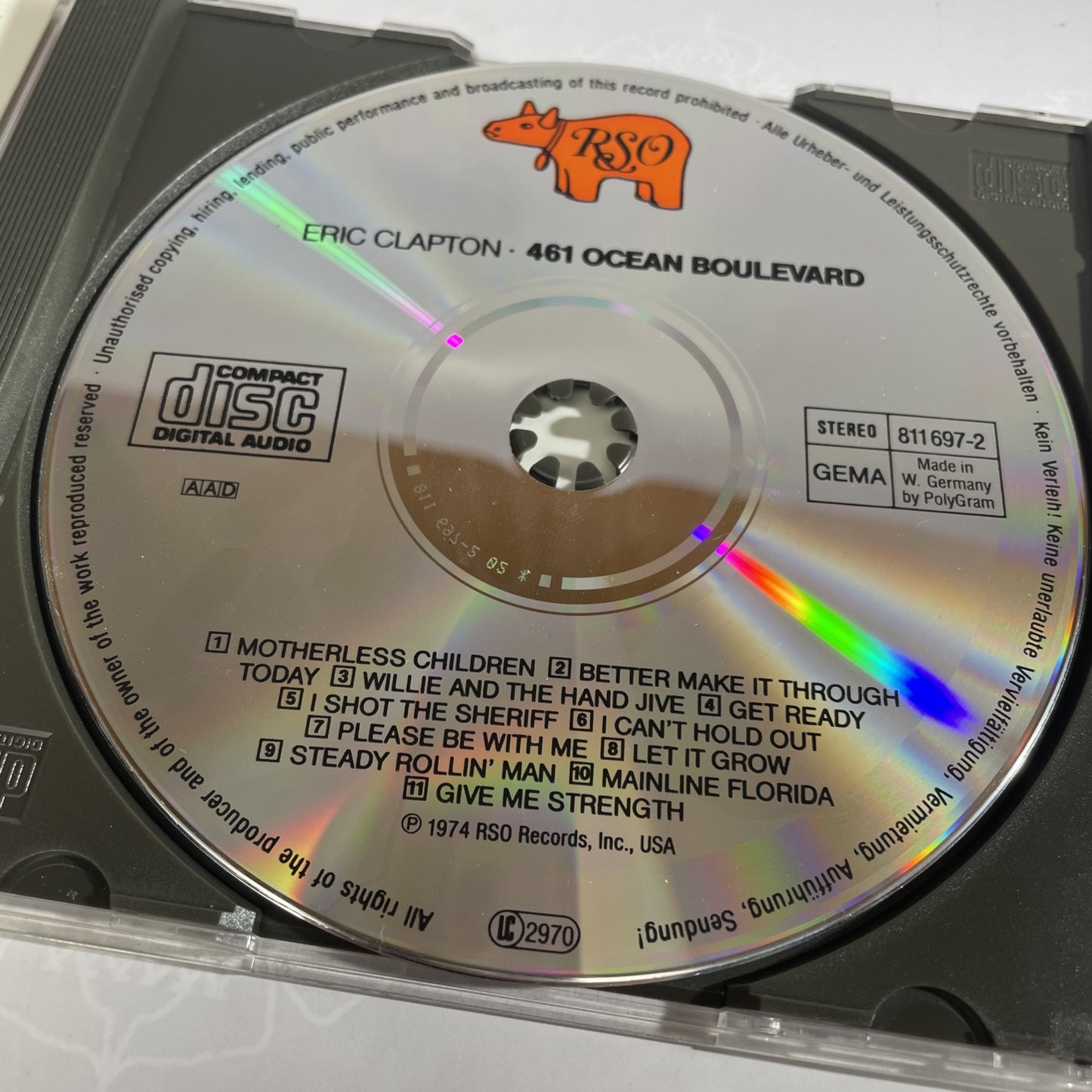 Eric Clapton 461 Ocean Boulevard first West Germany face CD (RSO) near mint