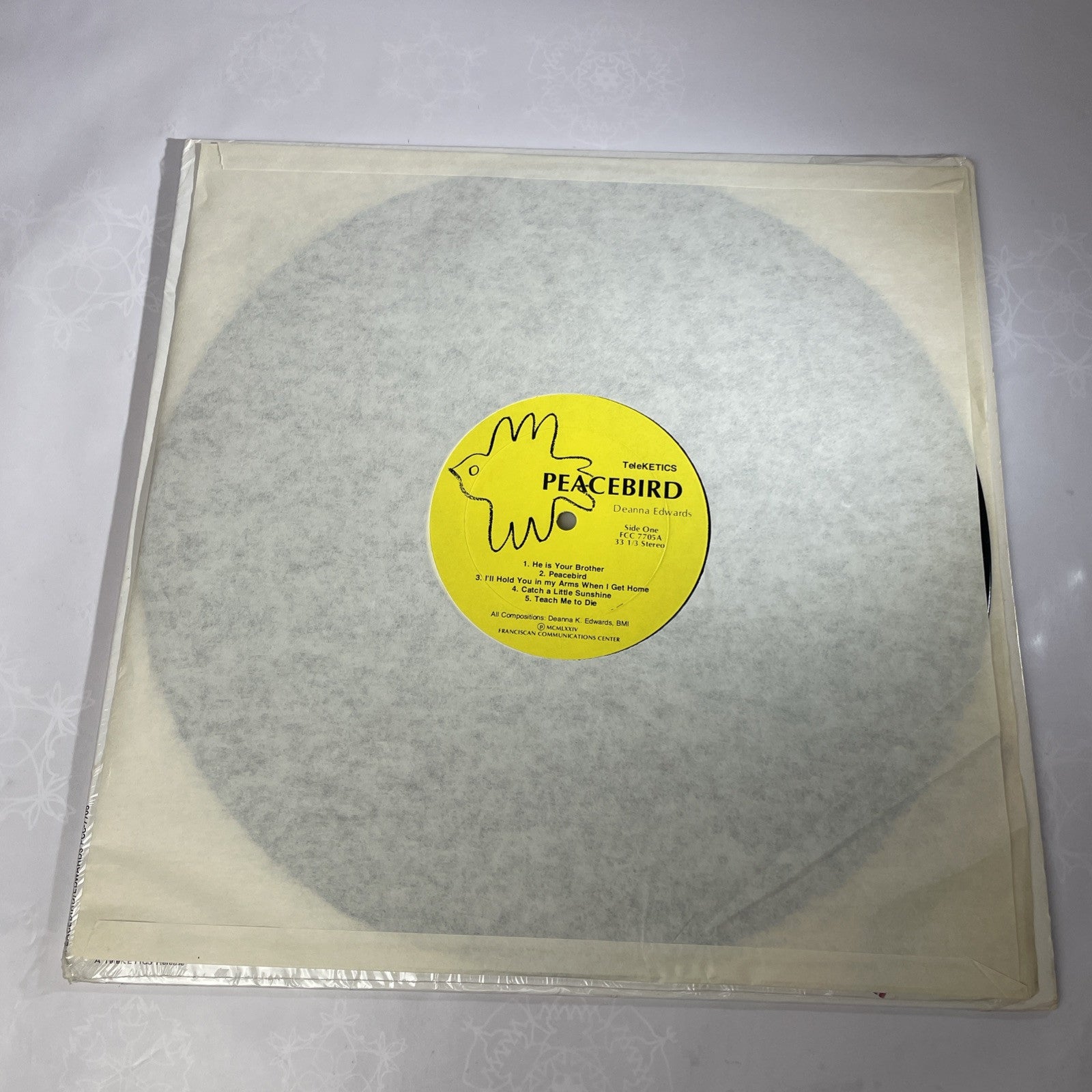 Deanna Edwards Peacebird 1974 LP Vinyl Record Album A Teleketics Release