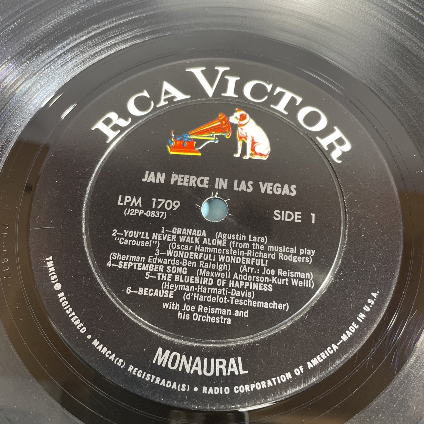 Jan Peerce In Las Vegas LP Vinyl Record Album Orchestra Joe Reisman VG W/ Inner