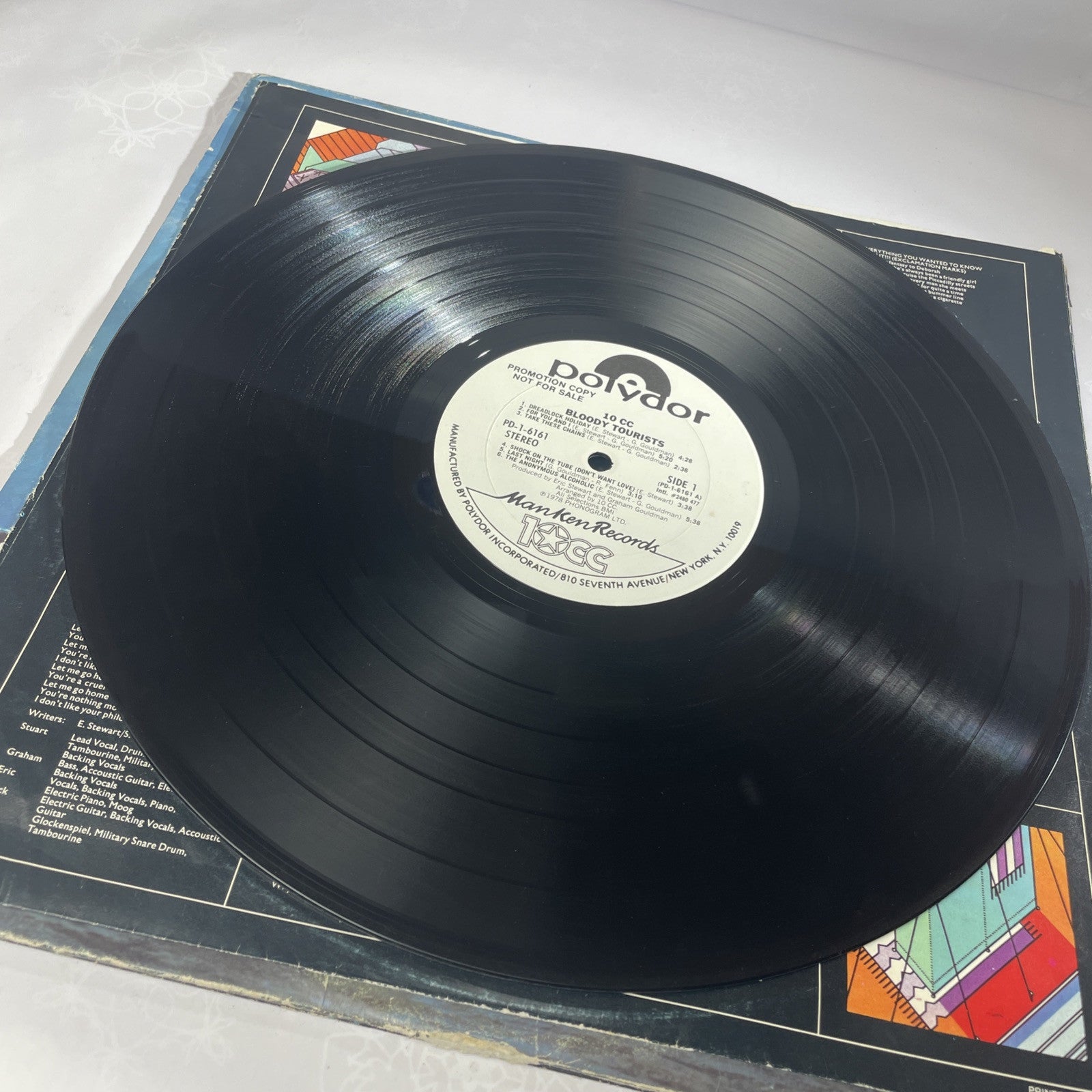 Promo 10cc Bloody Tourists Vinyl LP Polydor 1978 Rock Gatefold Dreadlock Holiday