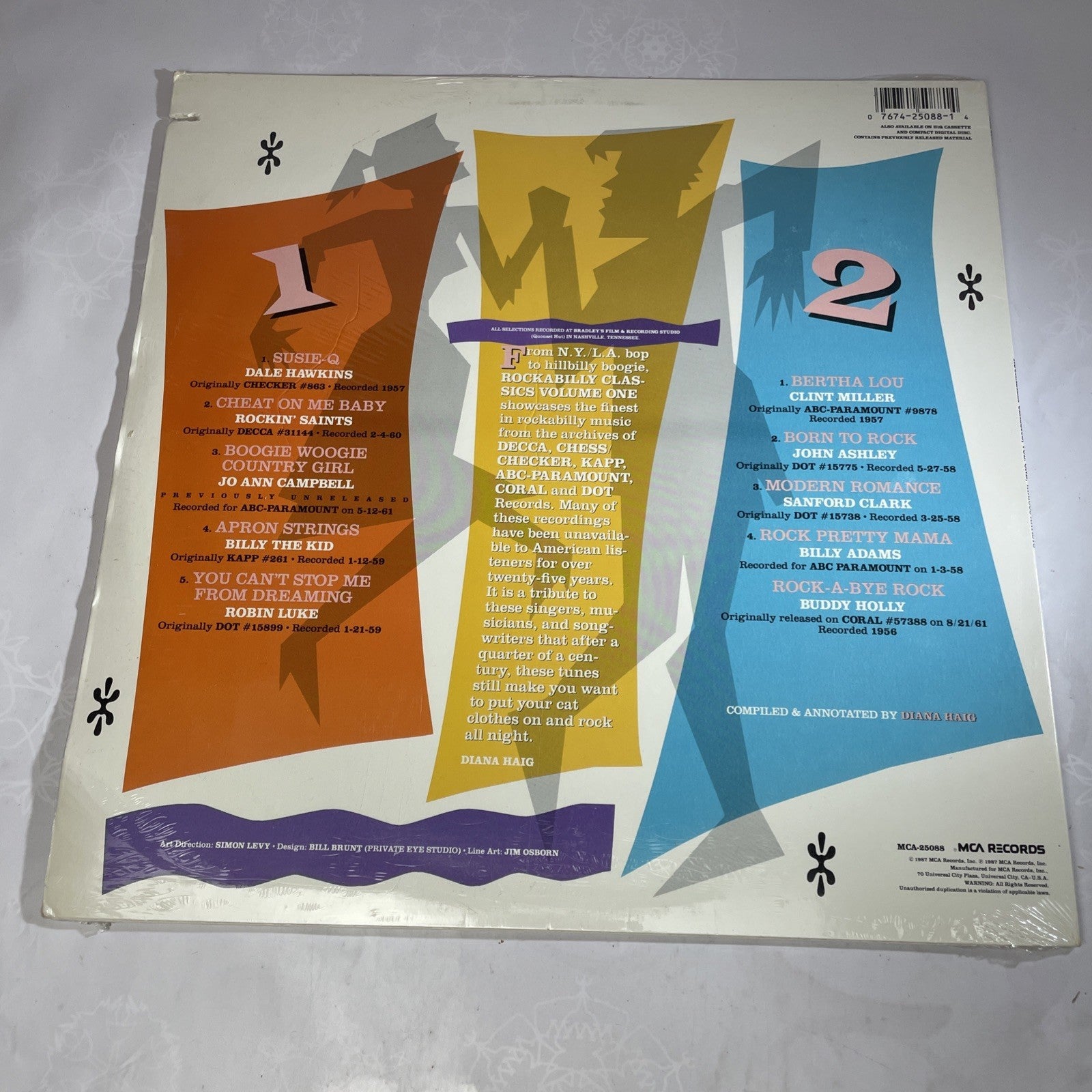 Various Artists Lp Rockabilly Classics Volume 1 On Mca - Vg++ To Nm / Vg++ To Nm