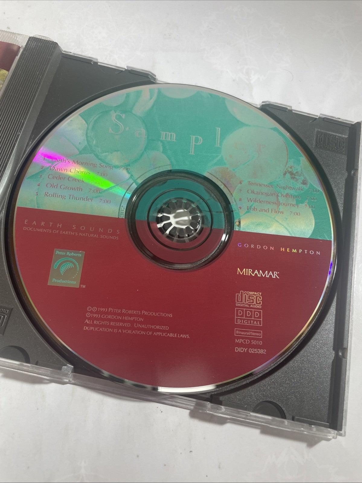 Various Artists : Earth Sounds Sampler CD Gordon Hempton Obscure Soundscape