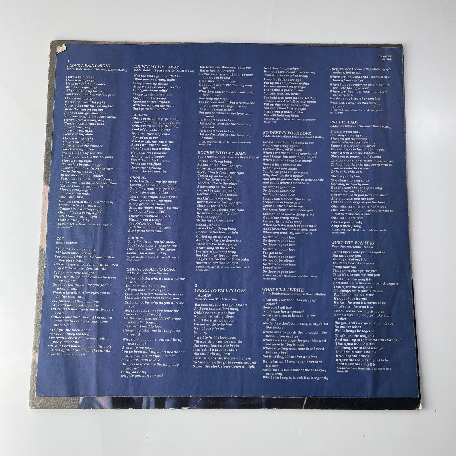 Eddie Rabbitt Horizon LP 6E-276 Vinyl 1980s Rock Folk Country Vintage