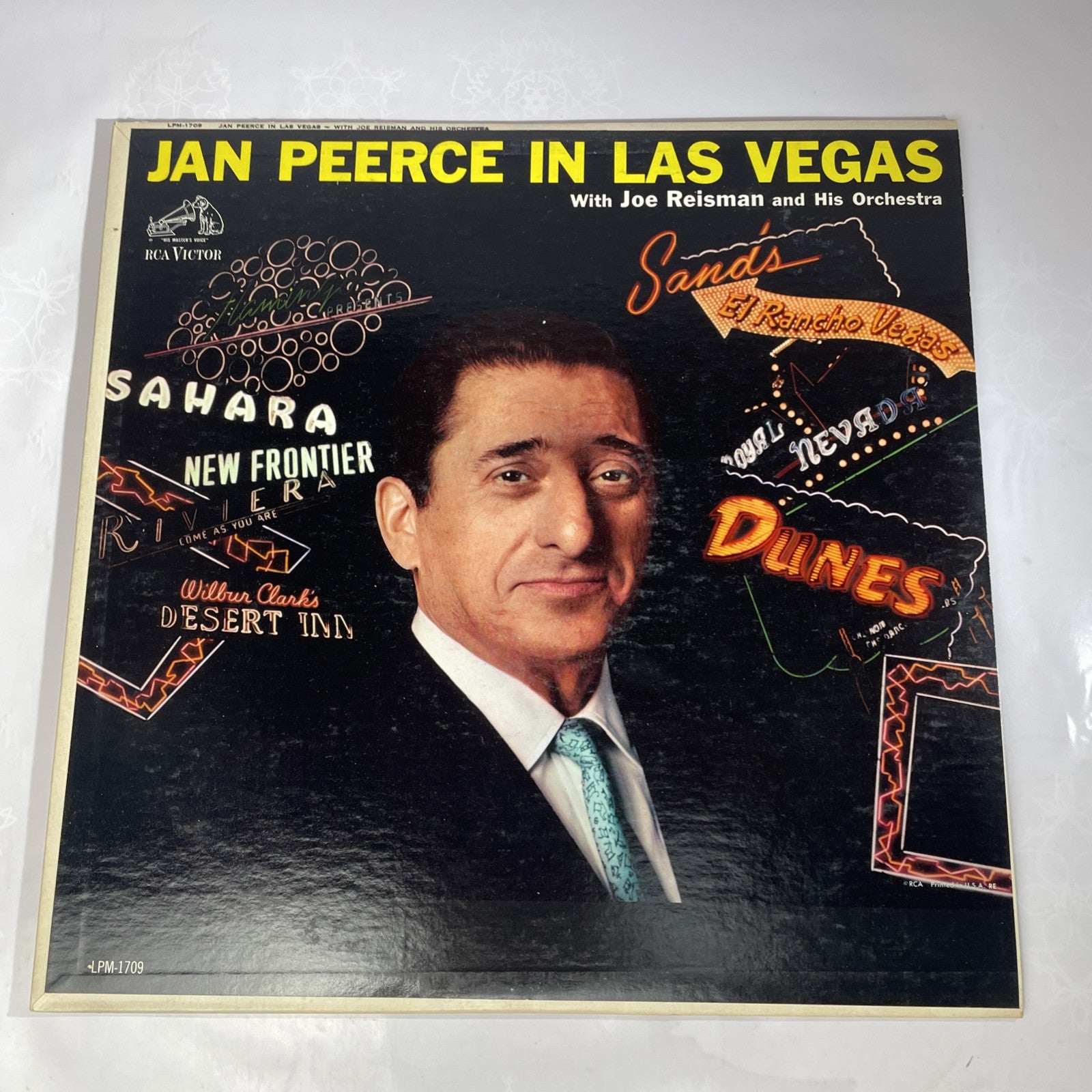 Jan Peerce In Las Vegas LP Vinyl Record Album Orchestra Joe Reisman VG W/ Inner