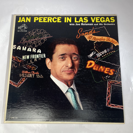Jan Peerce In Las Vegas LP Vinyl Record Album Orchestra Joe Reisman VG W/ Inner