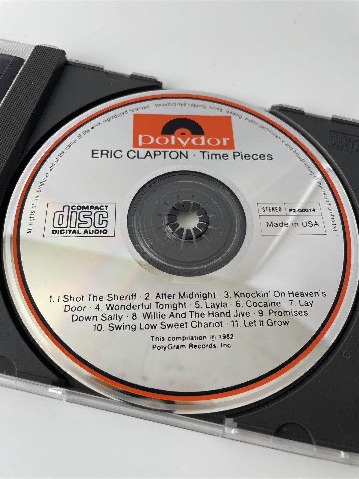 Timepieces-The Best of Eric Clapton (CD) VG Disk Greatest Hits Guitar