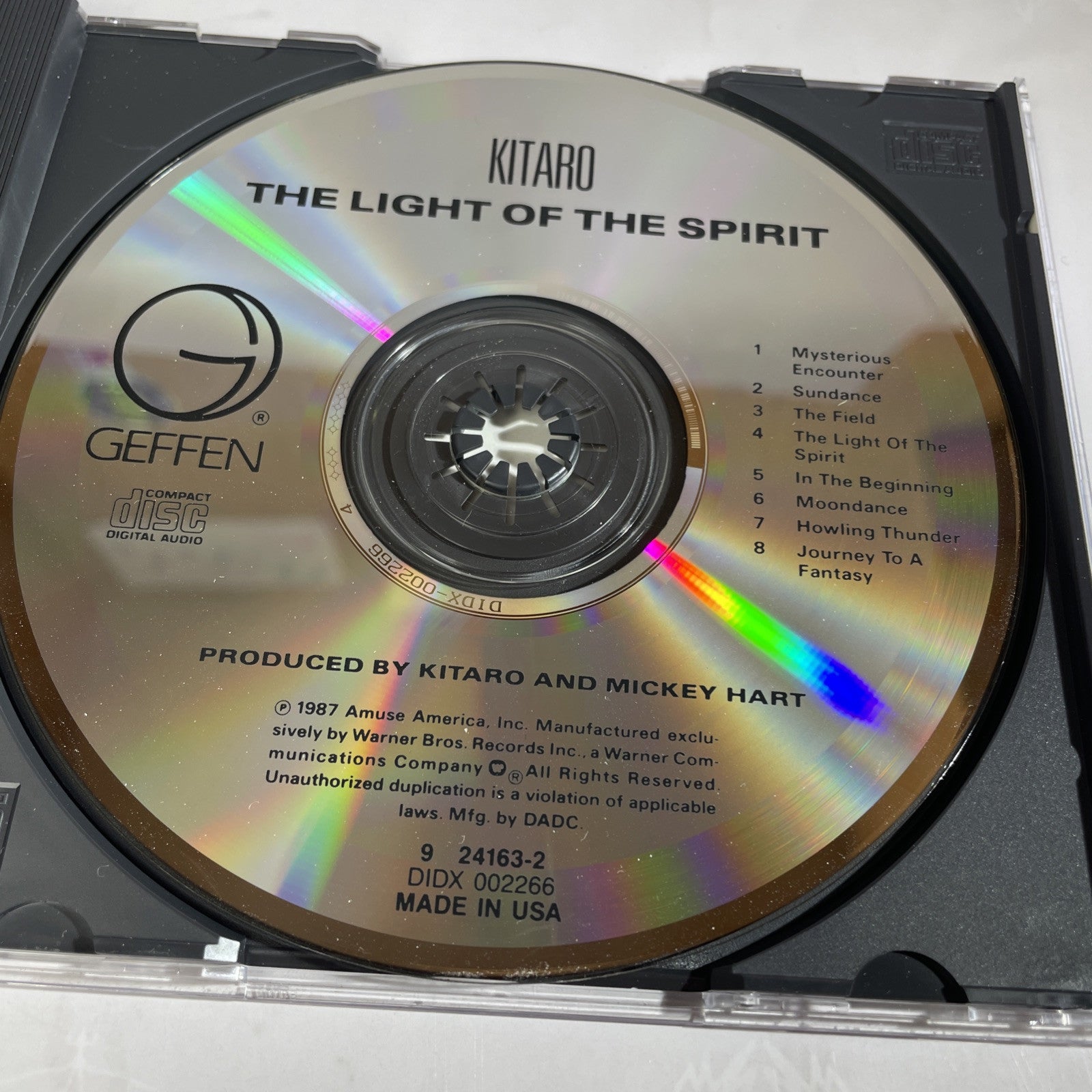 The Light of the Spirit by Kitaro CD Geffen 1987 Super Fast Shipping Rare 80s