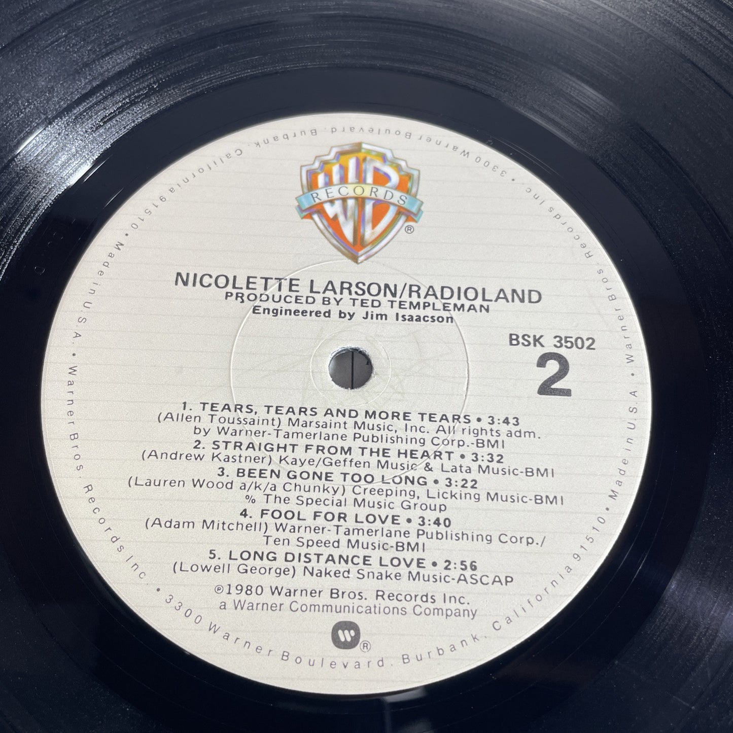Rare Promo Stamp NICOLETTE LARSON--RADIOLAND--VINYL ALBUM Warner Bros Original