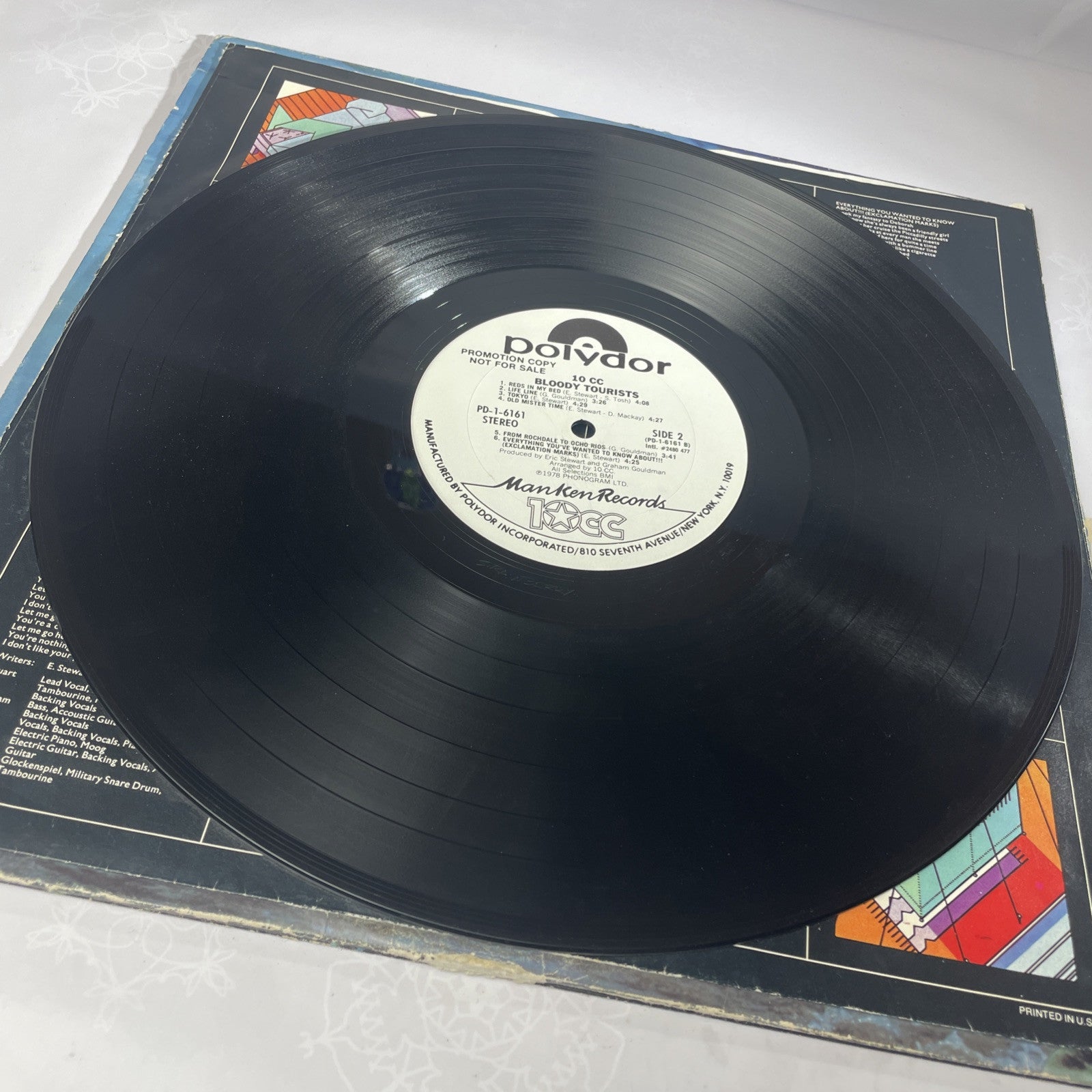 Promo 10cc Bloody Tourists Vinyl LP Polydor 1978 Rock Gatefold Dreadlock Holiday