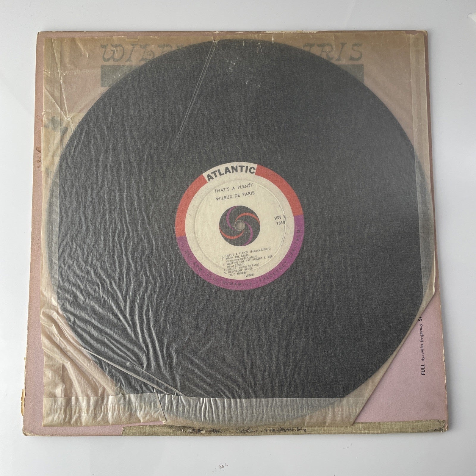 Wilbur De Paris That's A Plenty LP Atlantic 1318 VG 1960 US pressing Rare Scarce