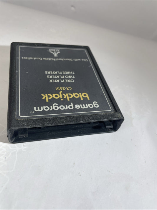 Blackjack (Atari 2600) Text Label Rare Yellow And White Lettering