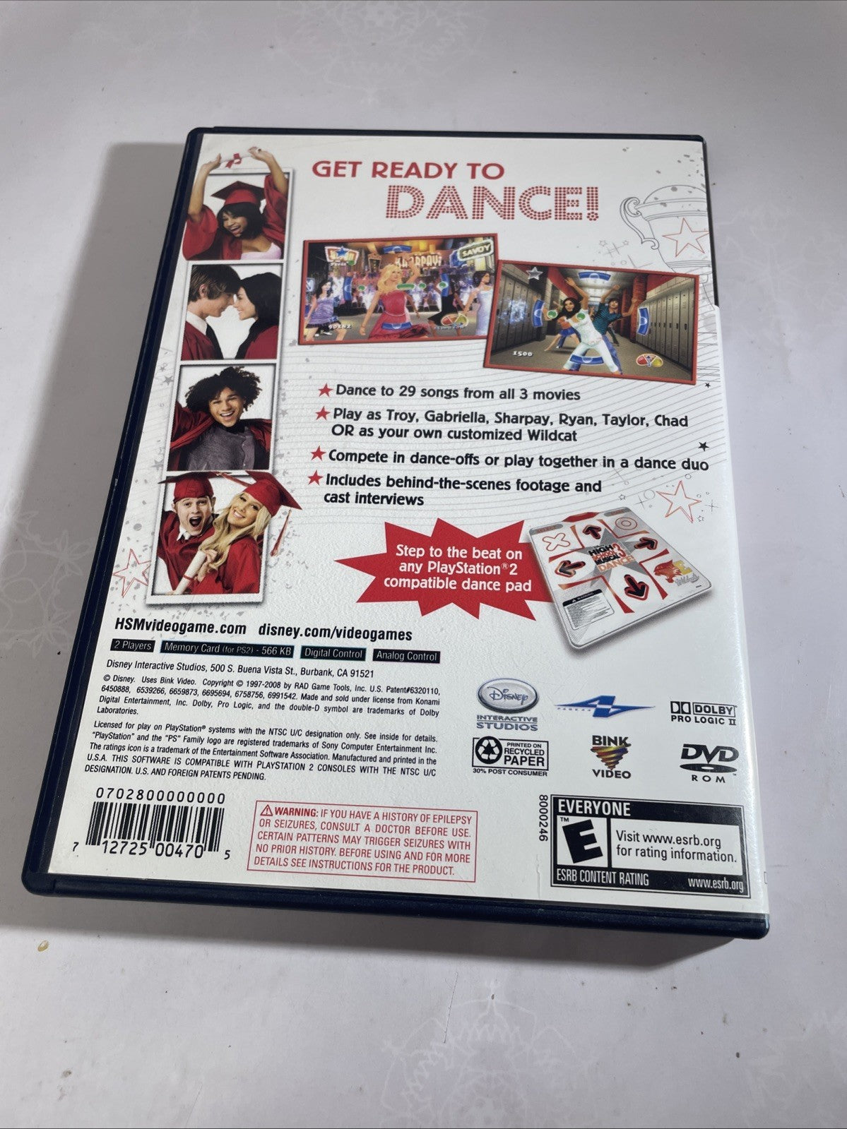 High School Musical 3: Senior Year Dance (Sony Playstation 2) PS2 Complete CIB 