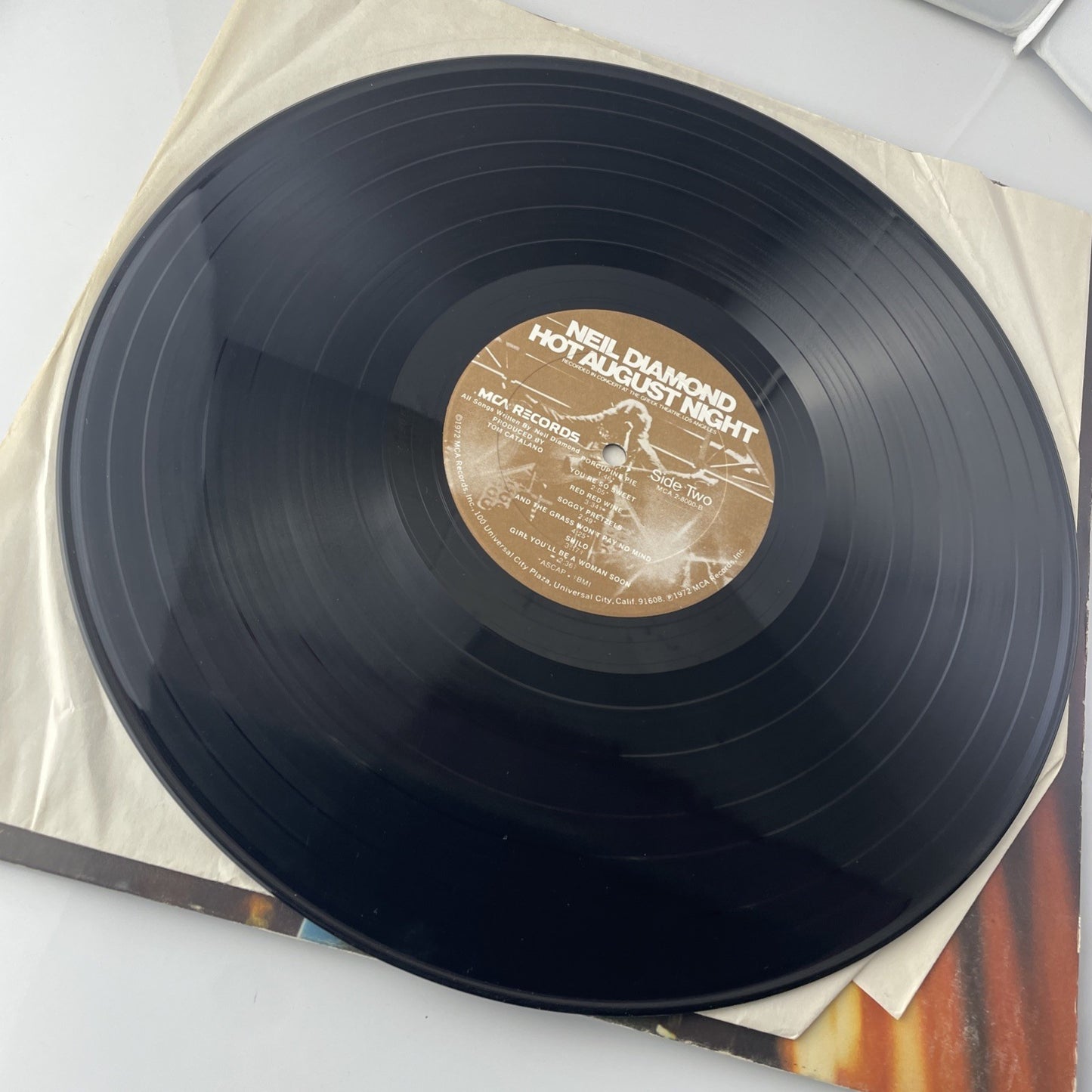 Neil Diamond - Hot August Night Vinyl Records 1972, MCA Records MCA 2-8000 EX!