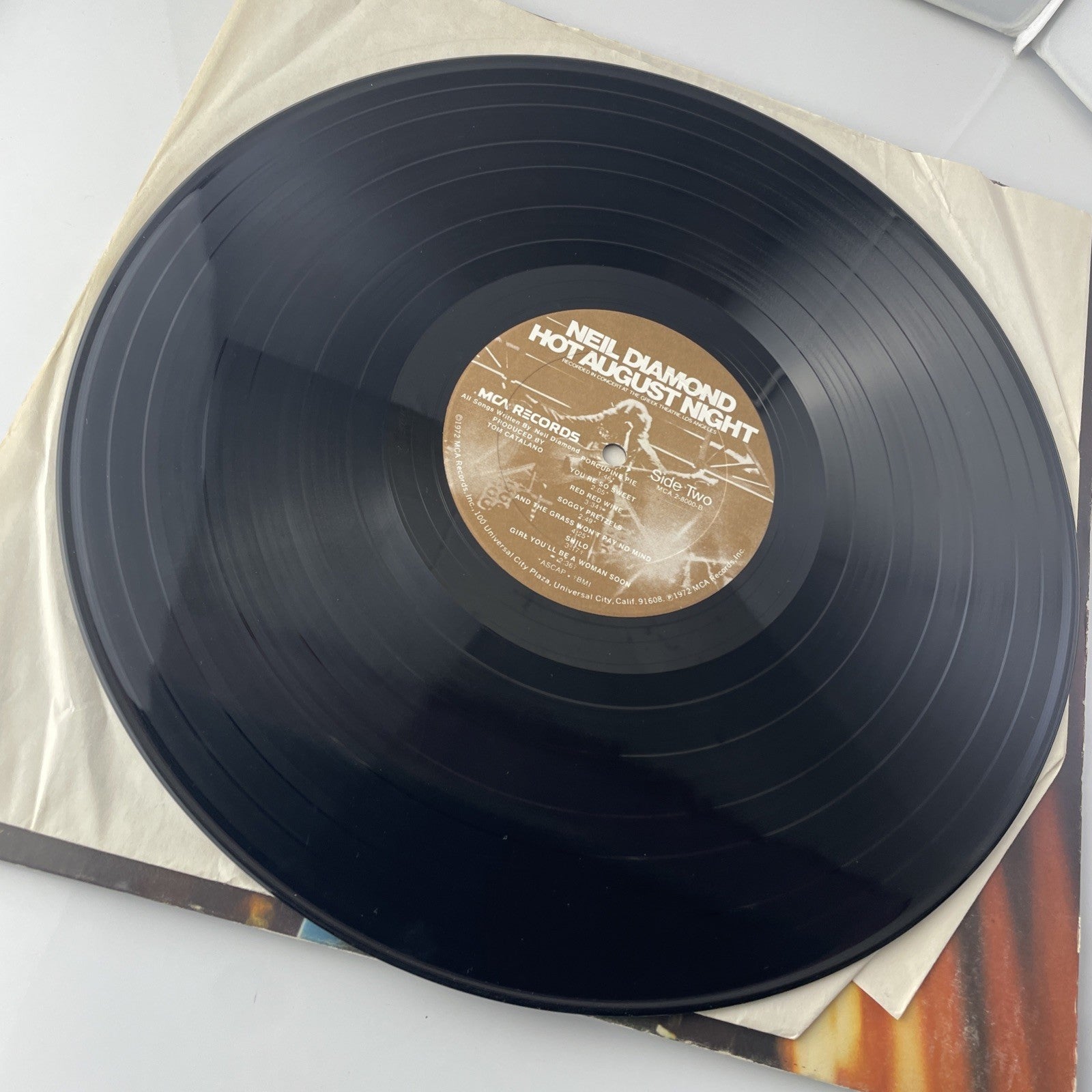 Neil Diamond - Hot August Night Vinyl Records 1972, MCA Records MCA 2-8000 EX!