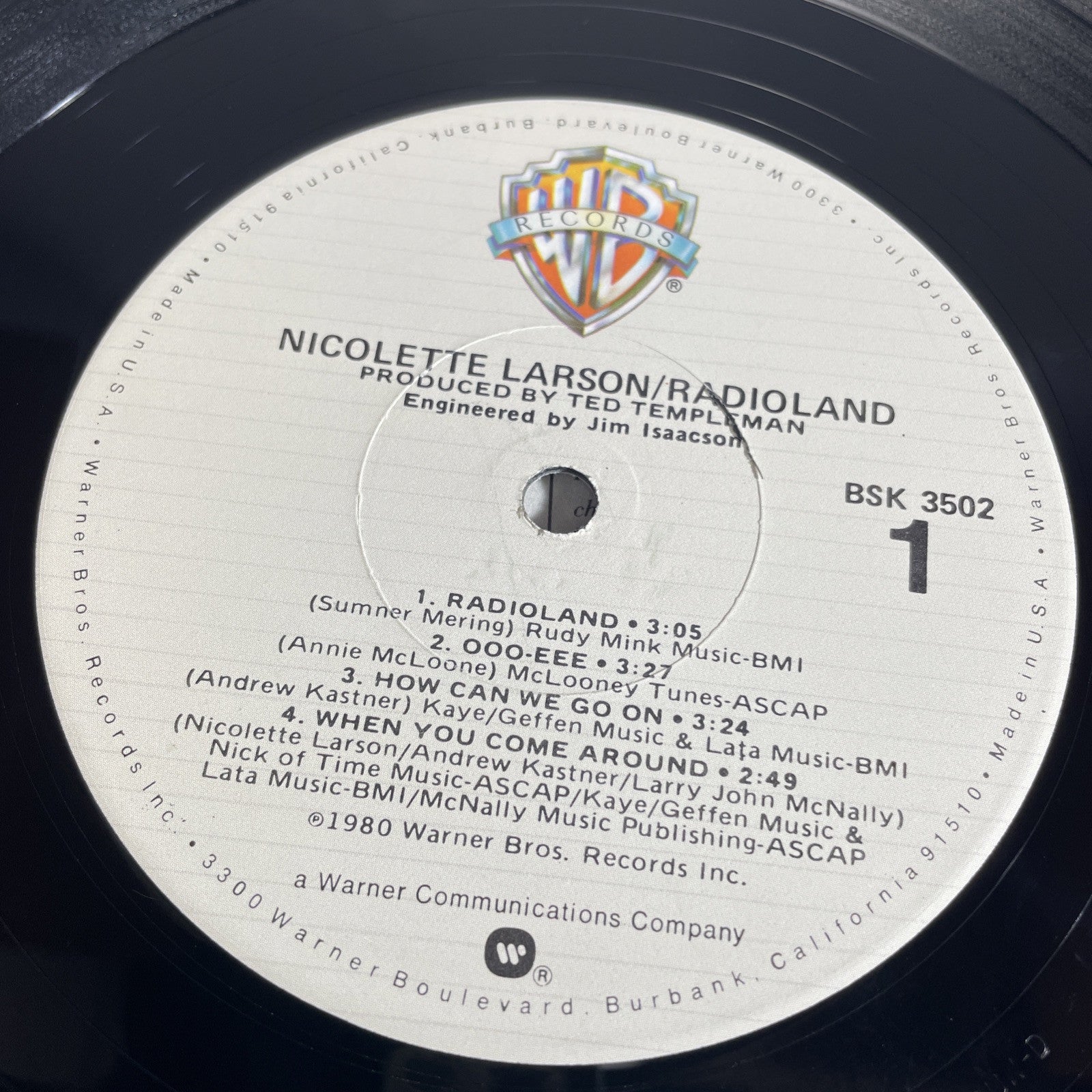 Rare Promo Stamp NICOLETTE LARSON--RADIOLAND--VINYL ALBUM Warner Bros Original