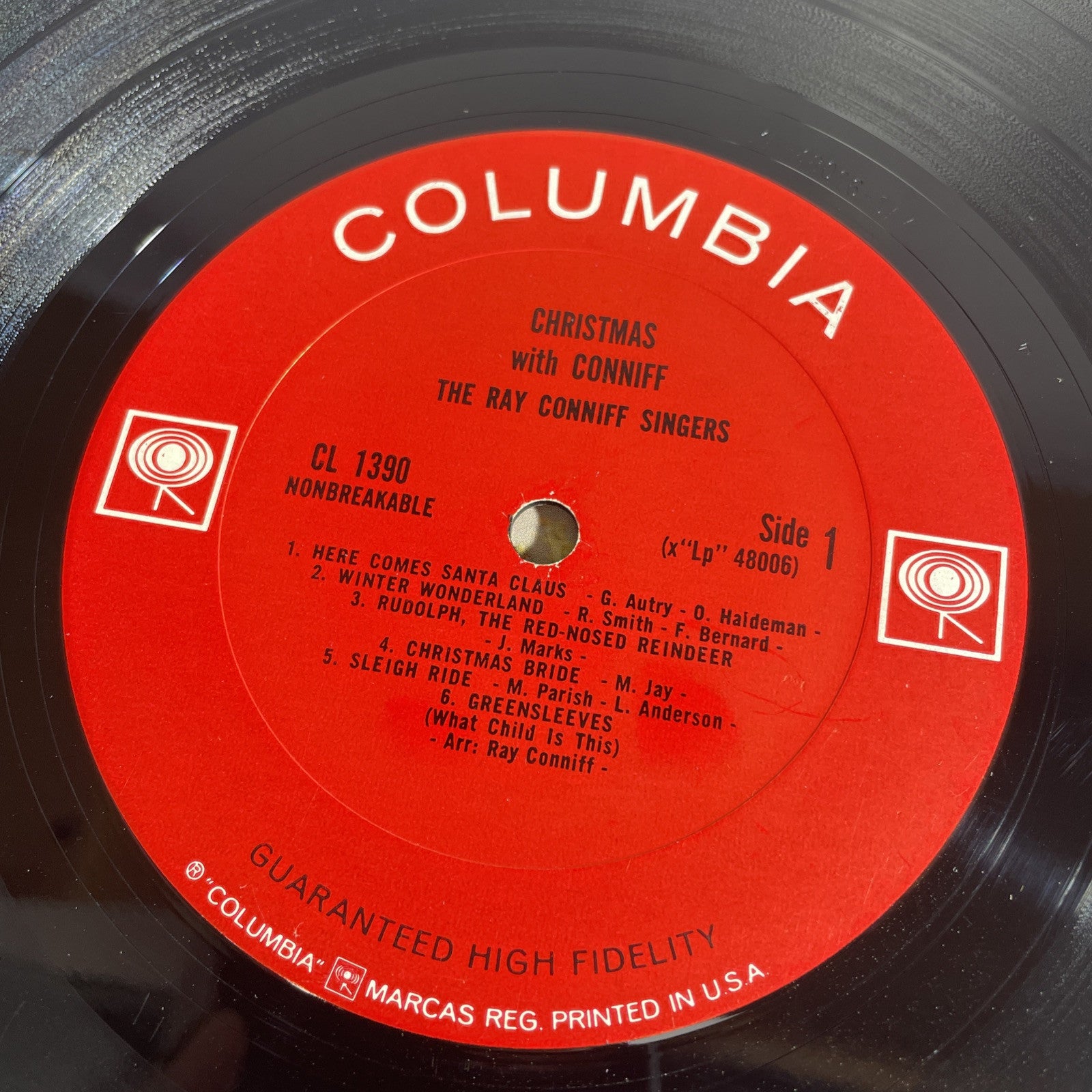 CHRISTMAS WITH CONNIFF RAY CONNIFF No Inner COLUMBIA RECORDS VINYL LP CS 8185