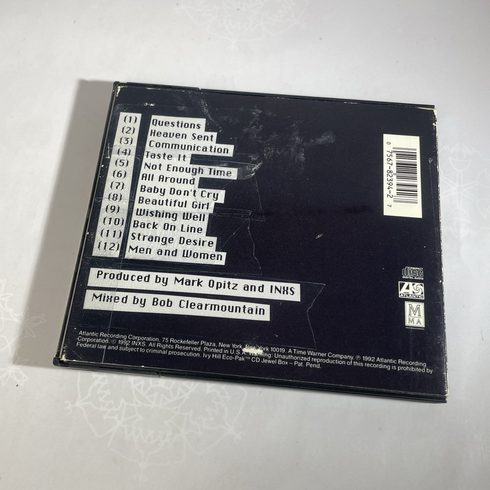 1992 Atlantic Recording Corp. - INXS Welcome to Wherever You Are - CD Rock Music