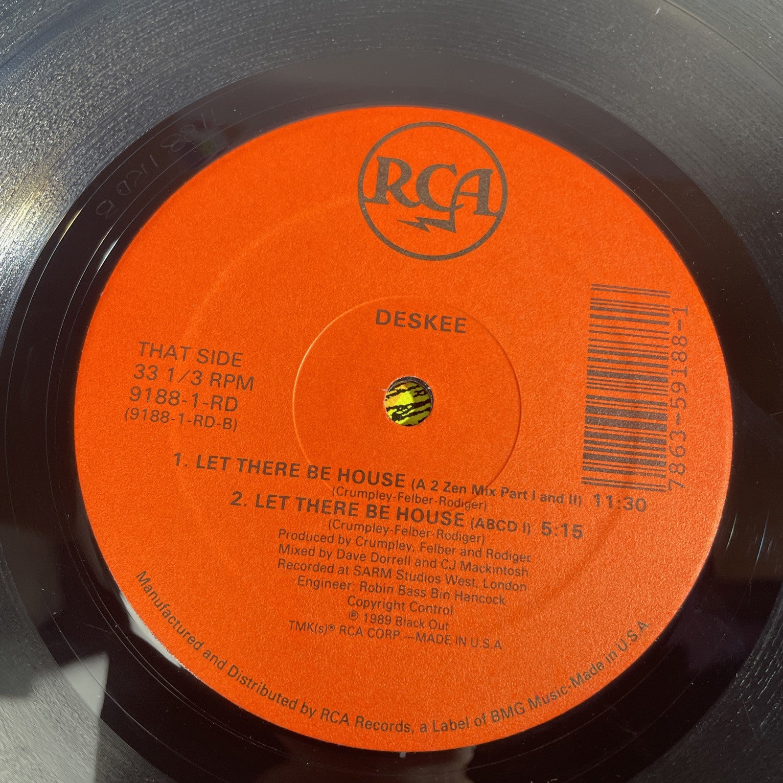 Deskee 1990 Let There Be House Vinyl LP Record REMIX ALBUM Maxi-Single.