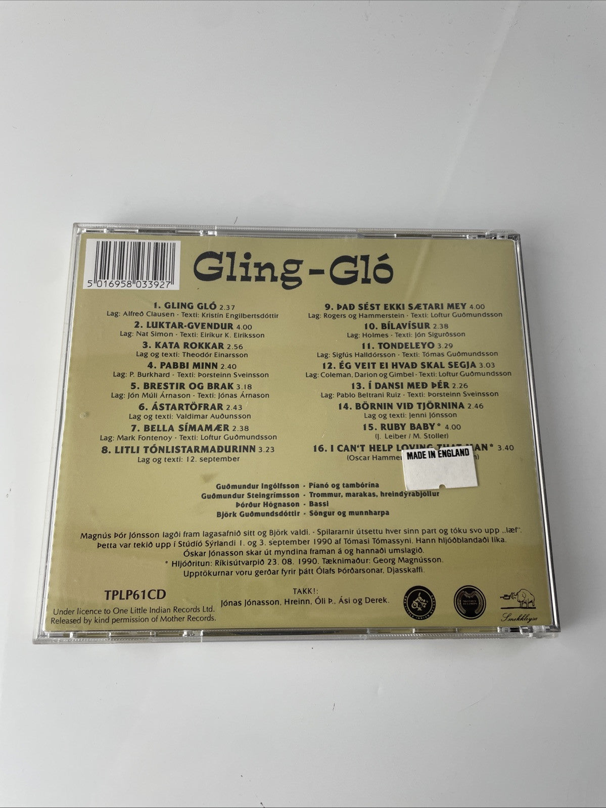 BJORK Gling-glo CD Import Made In England Very Good RARE Album