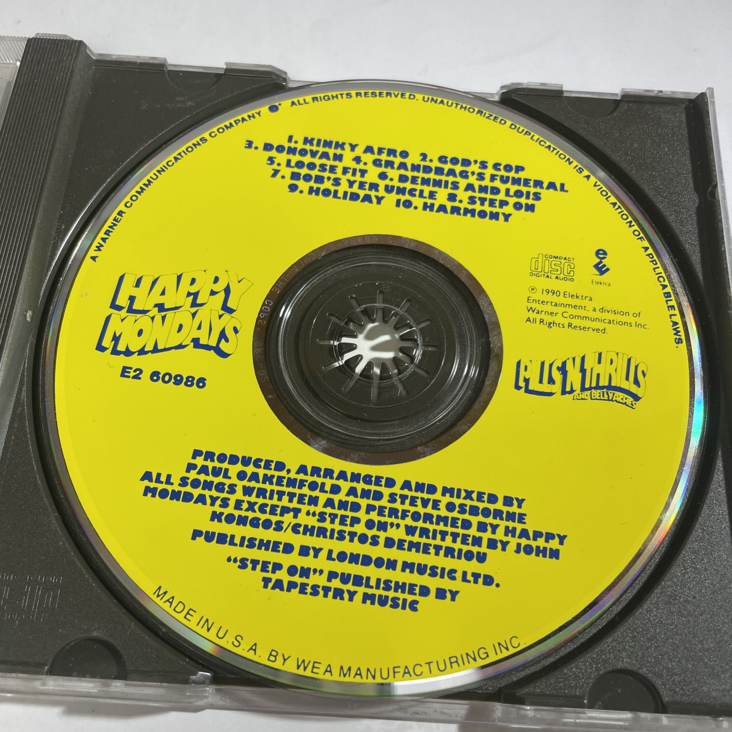 Pills 'n' Thrills and Bellyaches by Happy Mondays (CD, Dec-1990 90s Alt Pop Rock