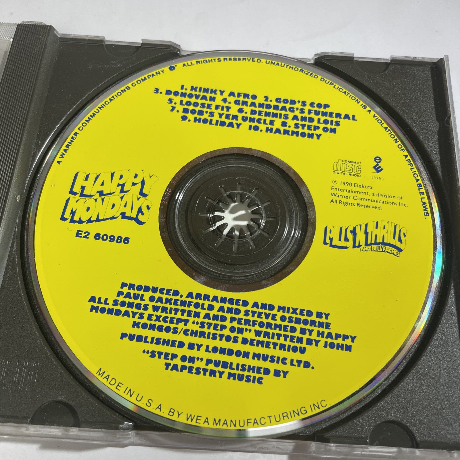 Pills 'n' Thrills and Bellyaches by Happy Mondays (CD, Dec-1990 90s Alt Pop Rock