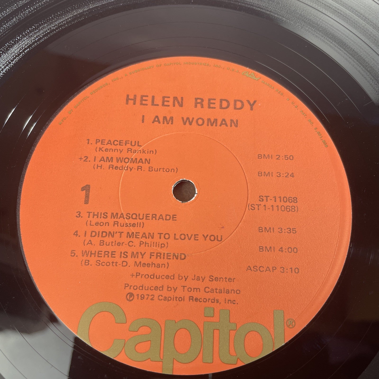 HELEN REDDY I AM WOMAN LP ALBUM RECORD VINYL ST-11068 Fast Shipping VG+