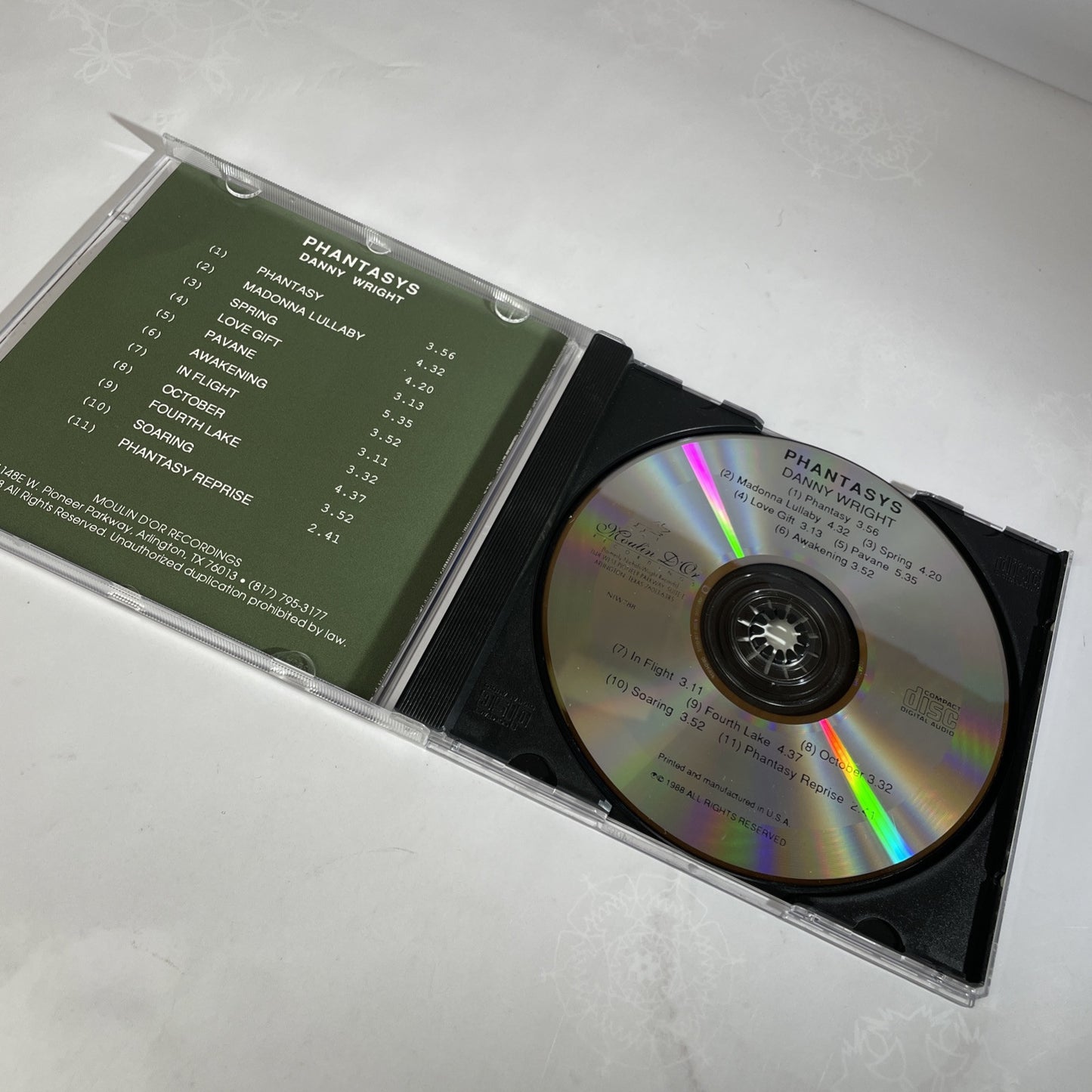 Danny Wright Phantasys CD 1988 New Age Music - Classical Piano Compositions