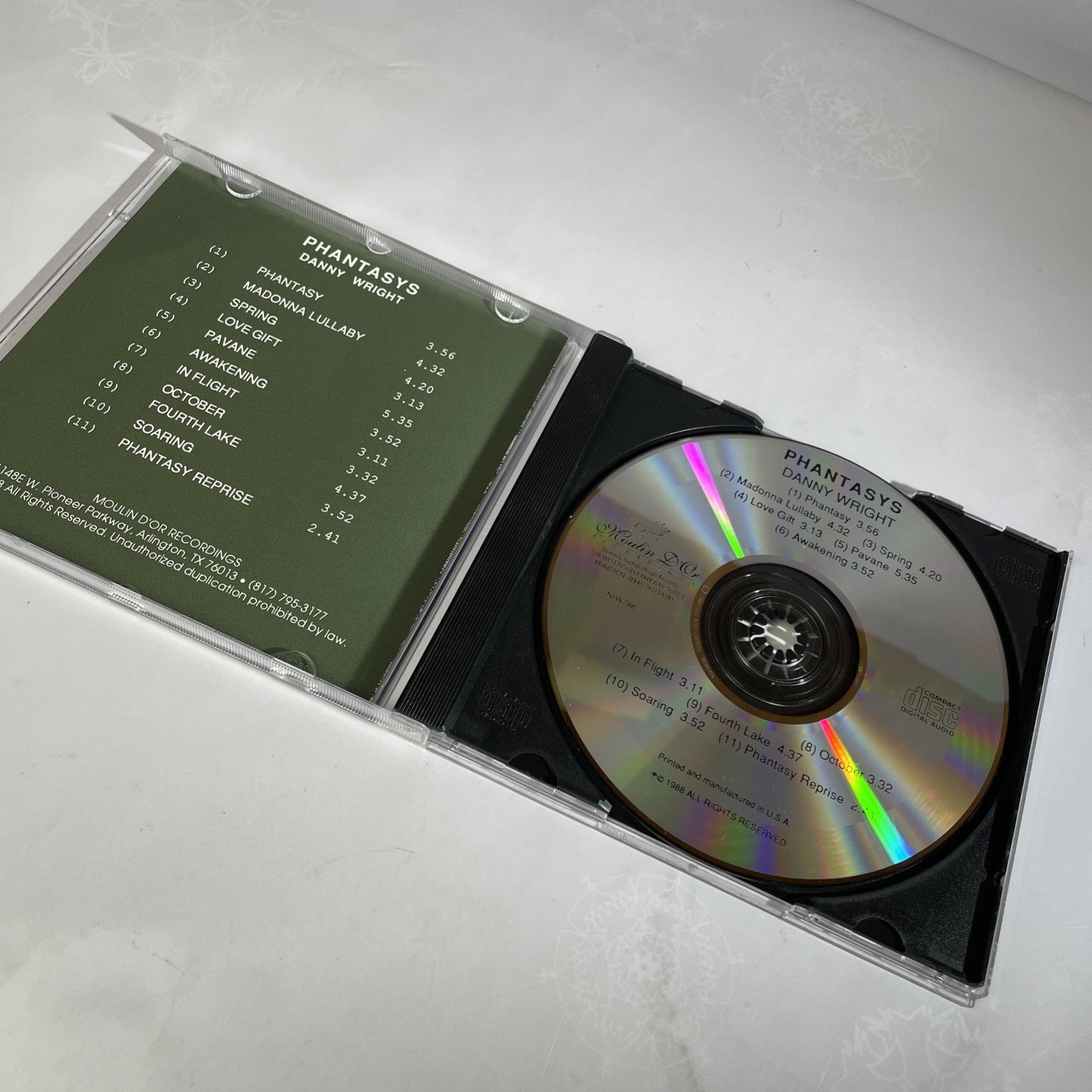 Danny Wright Phantasys CD 1988 New Age Music - Classical Piano Compositions