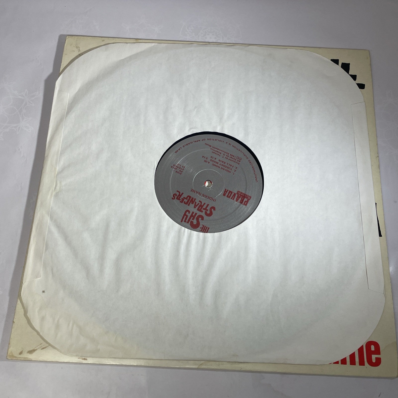 The Shy Strangers Indian Name LP Pravda 1986 VG+ Midwest 80s Alt Punk Rock Rare