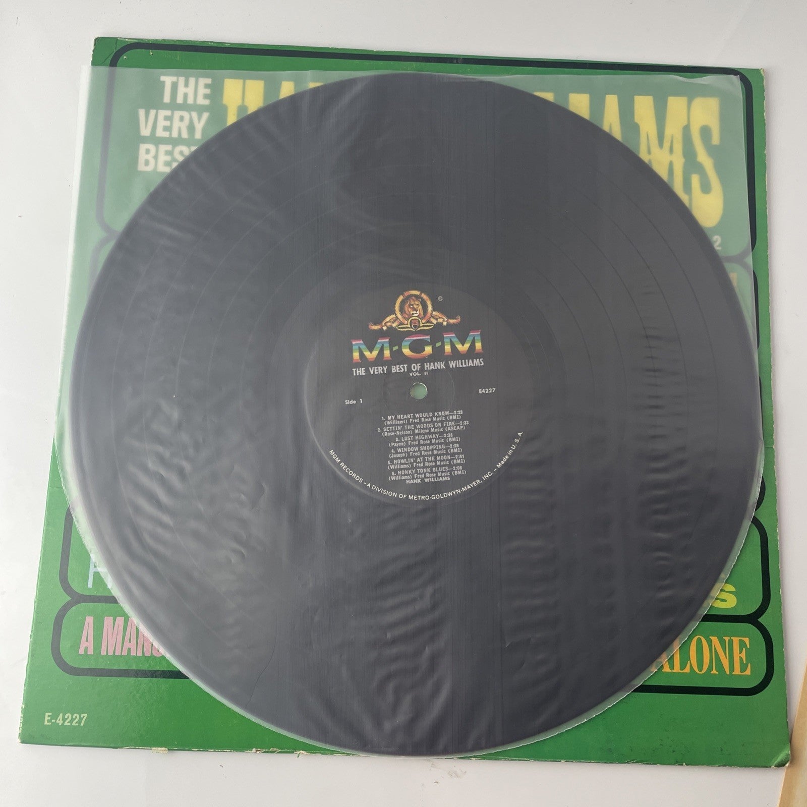 Hank Williams Vinyl LP, MGM Records, 1964, E-4227, The Very Best of... Vol. 2~VG