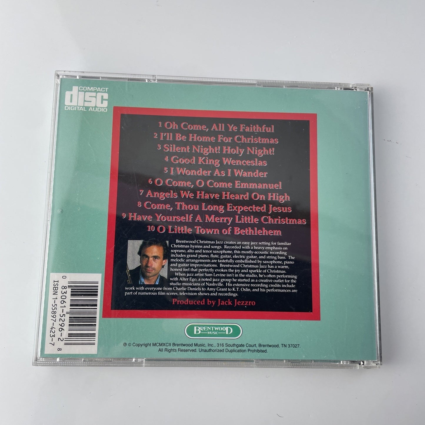 Sam Levine - Brentwood Jazz Christmas ( CD - 1992 - Brentwood Jazz CD-5296J) CCM