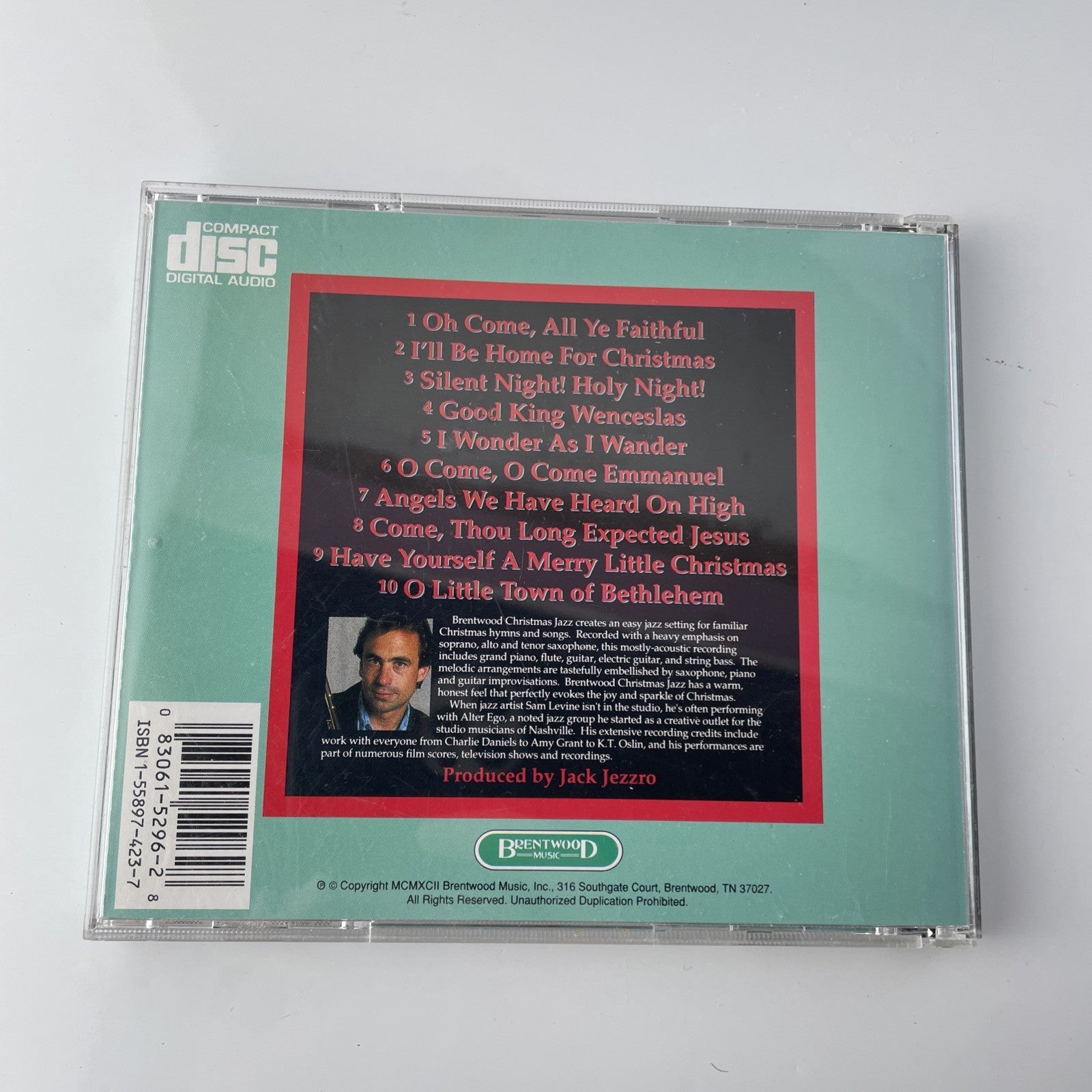 Sam Levine - Brentwood Jazz Christmas ( CD - 1992 - Brentwood Jazz CD-5296J) CCM