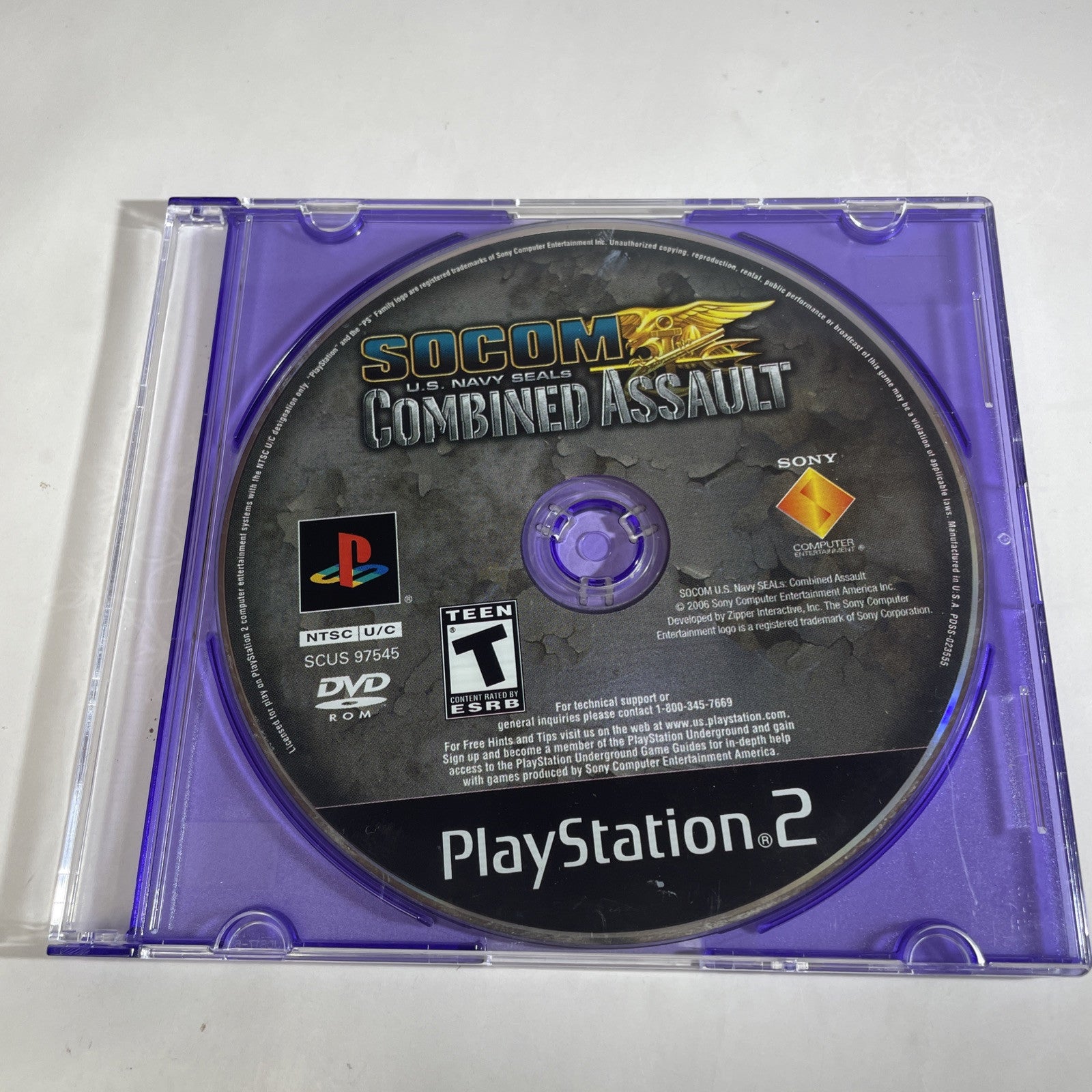 Socom U.S. Navy Seals Combined Assault PlayStation 2 PS2 Disc Only